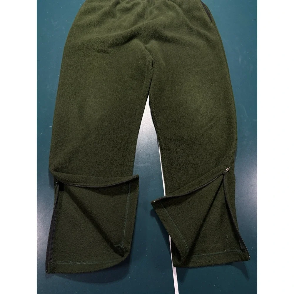 Cabelas‎ Polartec Fleece Pants Men's XL Green Pockets Outdoor Hunting Sweatpants